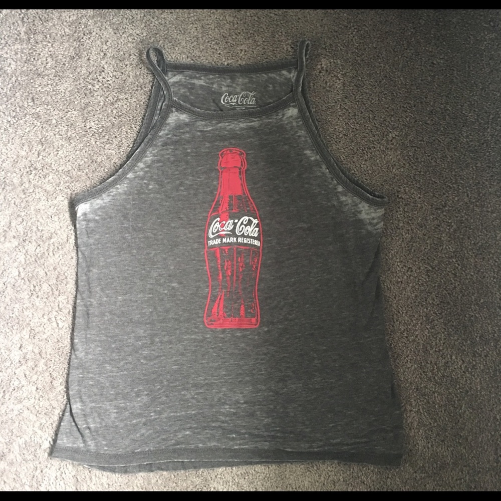 Coca-cola hi neck tank top